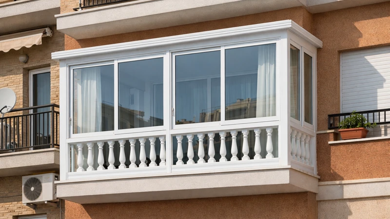 Galería cerrada con PVC en vivienda de Cartagena