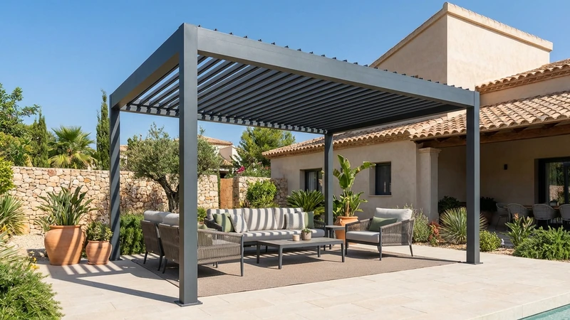 Pérgola bioclimática en chalet de Molina de Segura